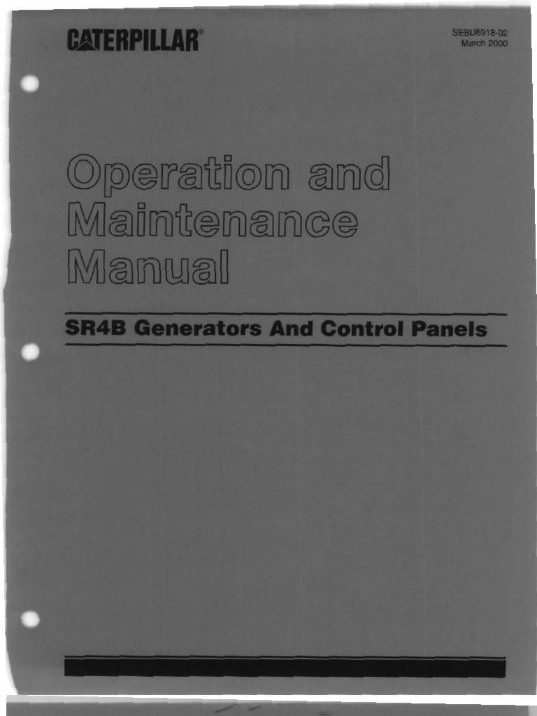 caterpillar generator operation and maintenance manual